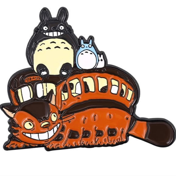 Studio Ghibli Enamel Pin Set no face Totoro howls moving castle - Picture 2 of 4